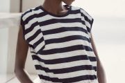 Brand Neck Crew Neck 100% Cotton Next Look Slub Jersey Cap Sleeve Printed T-Shirt in Size UK20