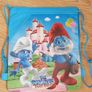 New - A Super Cute Smurfs Drawstring Bag - 2 Pockets, Shoulder Straps & Handles Image 2