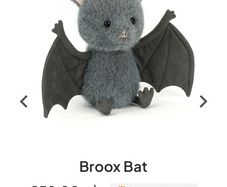 New Jellycat Halloween Collection Broox Bat
