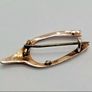 Antique 9ct Rose Gold Wishbone brooch Image 2