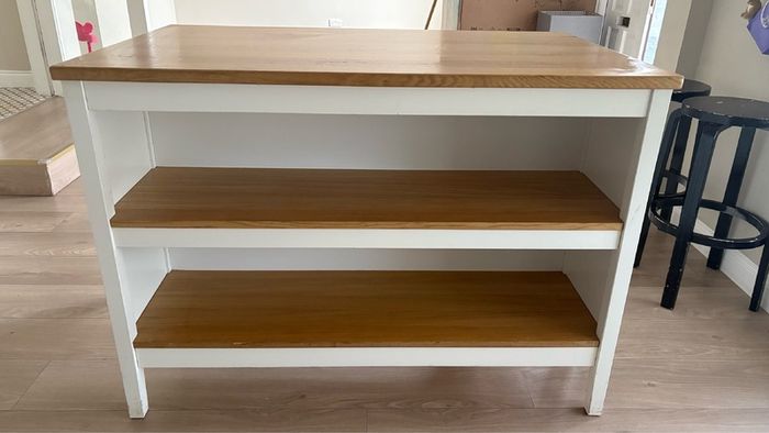 IKEA TORNVIKEN off-white, oak, kitchen island