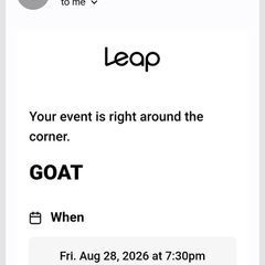 GOAT 2 tickets