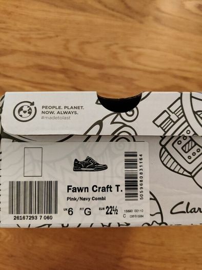 Clarks Fawn Craft Toddler Pink/Navy