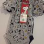 0-3m, With Tags 4 Peanut Snoopy Bodysuits - 100% Organic Cotton Image 2