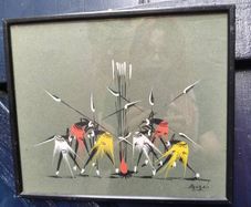 Mcm Folk Art Tribal Painting