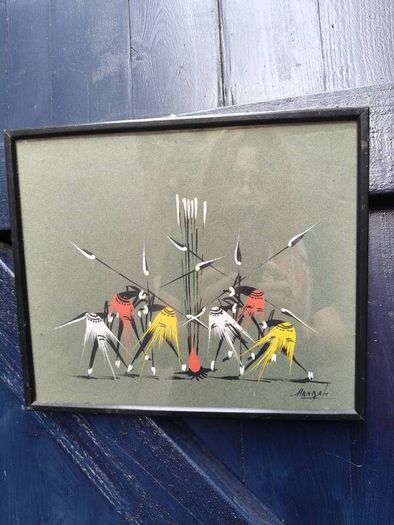 Mcm Folk Art Tribal Painting