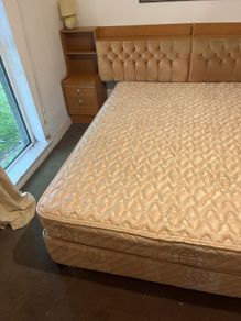 king size bed and headboard