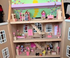 Large wooden dollhouse