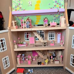 Large wooden dollhouse