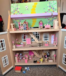 Large wooden dollhouse