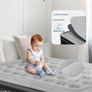 NEW SALE | King Inflatable Air Mattress,Air Bed with Built-in Electric Pump,Double Blow Up Mattress in 3 Mins Self-Inflation/Deflation,Flocked Surface Guest Airbed for Home Portable Camping 203x152x46cm Image 2
