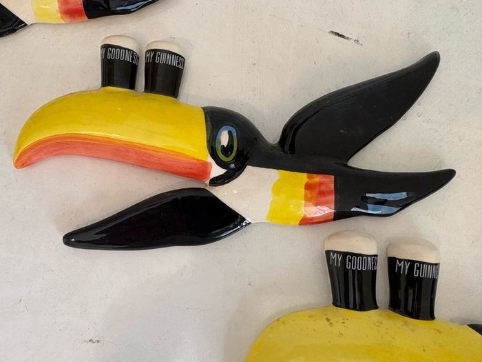 Original Carlton Ware Guinness Flying Toucan Wall Plaques X3