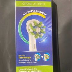 Braun Oral B Cross Action clean maximiser Replacement Toothbrush Heads 4 pcs