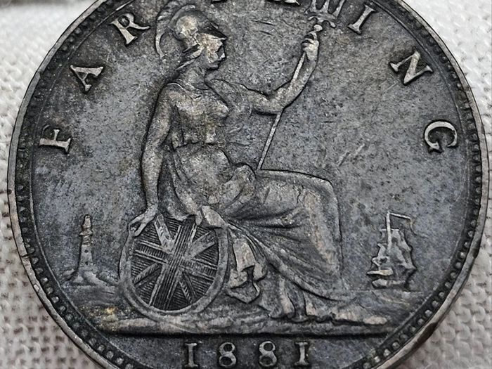 Great Britain 1881 H Farthing 1/4d Scarce Better Date