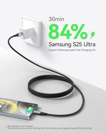 INIU USB C Cable, [2m] 100W Fast Charging USB C to USB C cable, Nylon Braided Phone Charger Type C Data Cord for iPhone 17 16 Pro Max, MacBook, iPad Air, Samsung S25 S24 Ultra, Google Pixel 9, Xiaomi