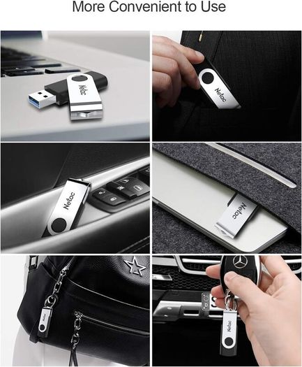 64GB USB 2.0 Flash Drive, Swivel Design Memory Sticks, Pen Drive, Usb Sticks for Data Storage, Zip Drive and jump Drive with LED Light
