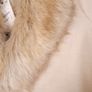 Zara Beige Cream Faux Fur Collar Belted Wrap Long Wool Coat Size L Image 5