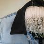 River Island Denim and Faux Leather Jacket Size 10 Image 6