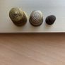 Vintage thimbles nickel & silver incl miniature child's thimble Image 3