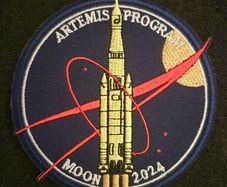 Nasa , artemis program, moon. , cloth patch.