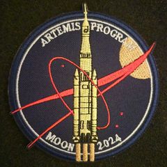 Nasa , artemis program, moon. , cloth patch.