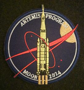 Nasa , artemis program, moon. , cloth patch.