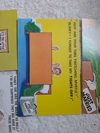 5 Bamforth just married saucy postcards.