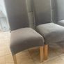 4 dark brown dining room chairs & 4 stretch covers Image 6