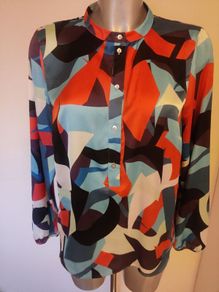 Gallery silky lovely colours long sleeve blouse size UK12 EU40 Postage included
