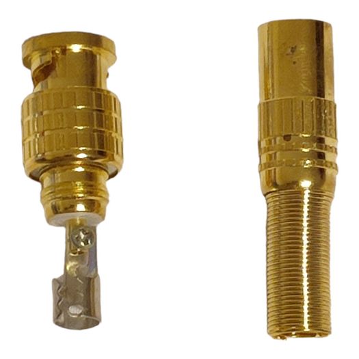 BNC Male Coaxial Connectors Screw-lock For RG59 CCTV Terminal Solderless Adapter 100Pcs