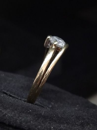 Vintage 9ct Gold Solitaire Ring Fully Hallmarked Dublin Size 51.5