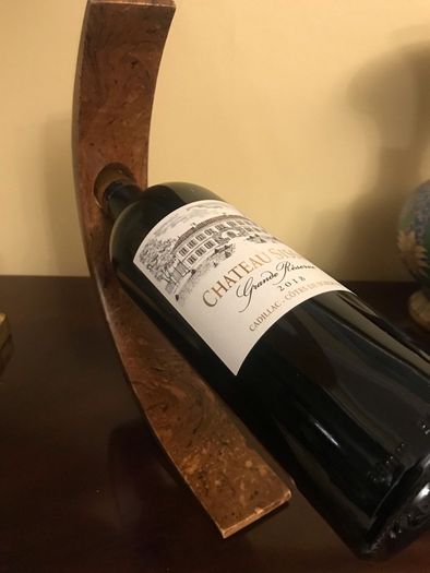 Olive Wood Wine Bottle Stand