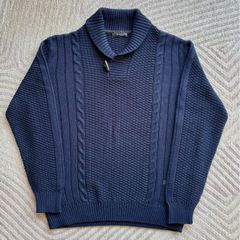 Wool sweater in navy blue (L)