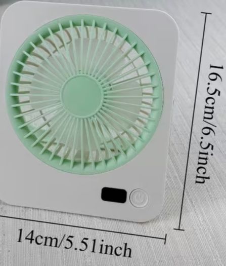 Fan usb rechargeable in box w/stand