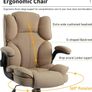Office Chair,Fabric Desk Chair with 90 Flip up Armrest for Home or Office,Ergonomic Durable with Adjustable Height(Beige) Image 7