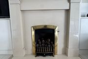 Stone Fireplace Surround, Hearth and Flavel Caress Gas Fire Complete Set