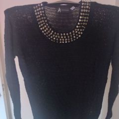 Black Atmosphere knitted studded jumper size UK12 EU40 Postage included