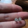 Stunning 1.00 ctw Natural Diamond Cluster Earrings in 18K Gold Image 8