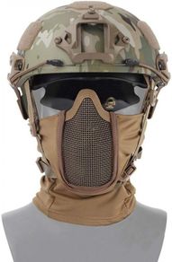 Airsoft Balaclava mesh mask - tan