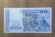 Irish 20 poundYeats Banknote 1981 b series