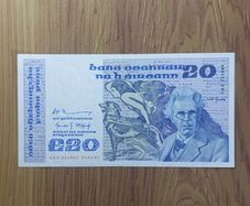 Irish 20 poundYeats Banknote 1981 b series