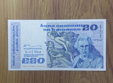 Irish 20 poundYeats Banknote 1981 b series