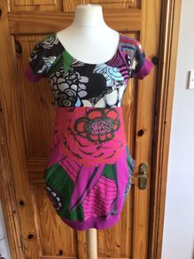 Desigual Ladies Multicolour jersey Dress size 10:includes post