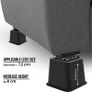 8 Piece Premium Adjustable Furniture Risers (4 High and 4 Short) - Heavy Duty Riser with Strong Space saving - Bed Riser, Table Riser, Chair or Sofa Riser (3 to 8 Inch) - (Black) Image 2