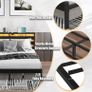 King Metal Bed Frame with USB Charging Station, LED Lights & Storage Headboard Image 9