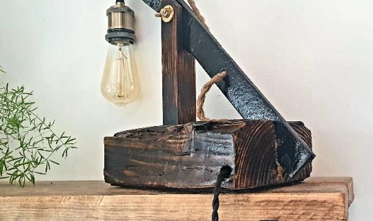 Vintage upcycled lamp
