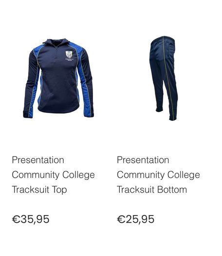 Presentation college Terenure tracksuit (XL)