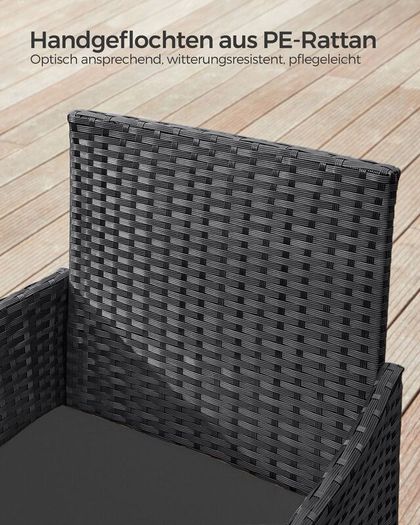 Garden Furniture Set, PE Polyrattan, Lounge Set, 4 pieces Patio Furniture, Outdoor, for Patio, Balcony, Garden