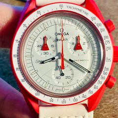Omega x Swatch MoonSwatch Mission to Mars Speedmaster Chronograph (Full Set + Extra Strap)