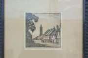 Original Antique Hand-Signed St. Andrews framed Etching under glass by Scottish artist Malcolm Patterson (c1910-1920)